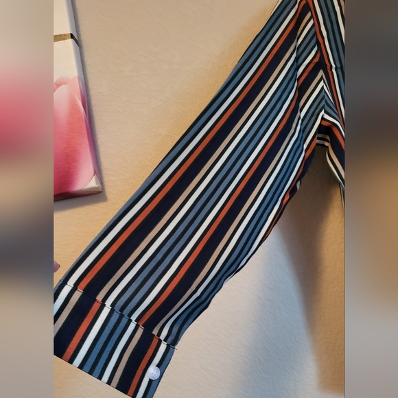 OMSJ Women Button Down Stripe Shirts L - Picture 5 of 8